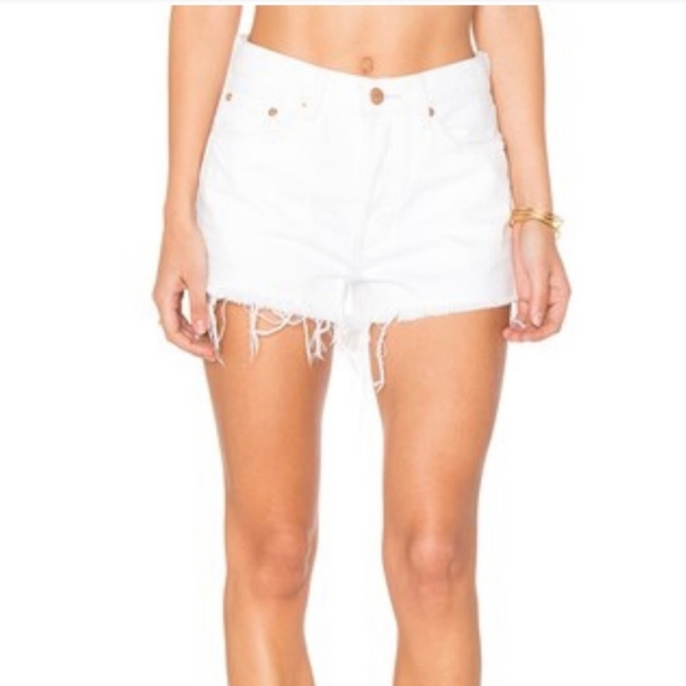 Free People We The Free Short Stilt Cutoff Shorts in White